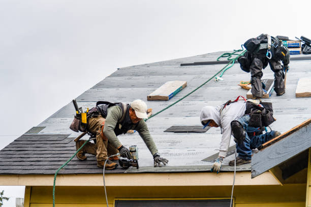 Professional Roofing technician working in Kempton, IN